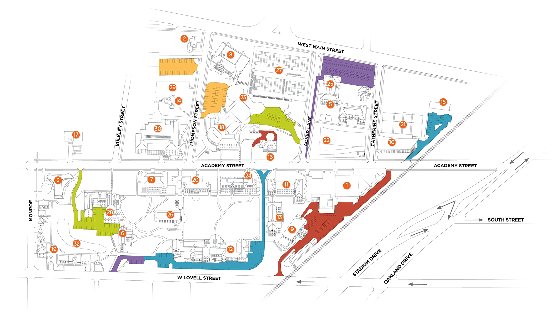 Campus Map for Kalamazoo College About Kalamazoo College