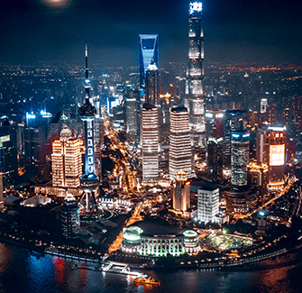 Shanghai skyline at night