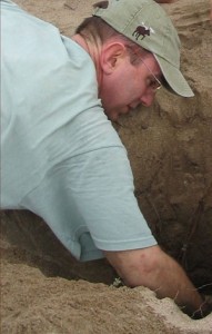 Professor Paul Sotherland digging in Costa Rica