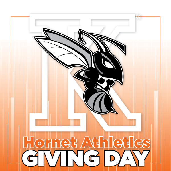 Hornet Athletics Giving Day with K Hornet logo