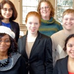 Top row (l-r), Babli Sinha, Elizabeth Candido ’00; middle row, Marjorie Toshach ’13, Craig Isser ’13; bottom row, Gabrielle Clay ’13, Natalie Cherne ’15.