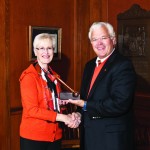 Charlotte Hall ''66 will take the gavel at the June 2013 meeting of the K board of trustees from current Board Chair Don Parfet. Hall becomes the College''s first female board chair in its 180-year history.