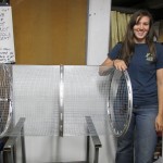 MG_2139 Compost Intern Sammy Jolly with the beginnings of the bike.