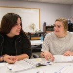 Kalamazoo College students tutoring local residents, so they can earn their GED, at Goodwill in Edison neighborhood. Copyright Anthony Dugal For Kalamazoo College and personal use. PhoTony@aol.com (269) 349-6428