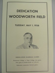 Woodworth Field dedication program 1