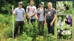 Trevor Rigney (from left), Niko Nickson, Amy Cazier and Nicki Bailey comprised Biology Professor Ann Fraser's summer research group last year.