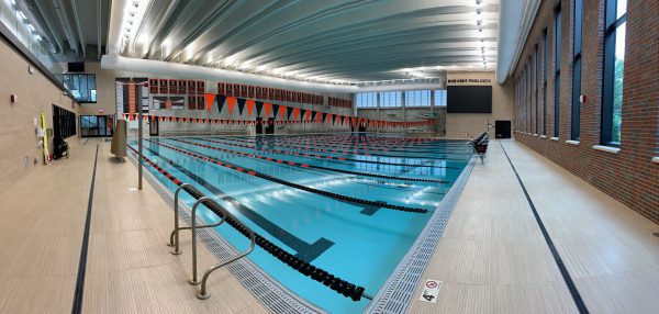 Pool terrace of the new Natatorium at Kalamazoo College