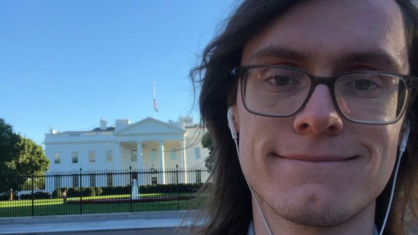 Shared Hope International Intern David Kent in front of the White House