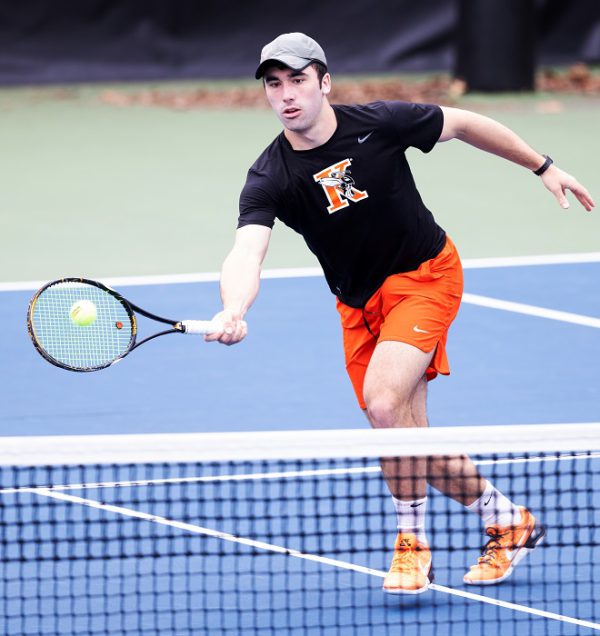 Peter Fitzgerald playing tennis