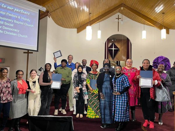 Audrey Gerard and several award honorees