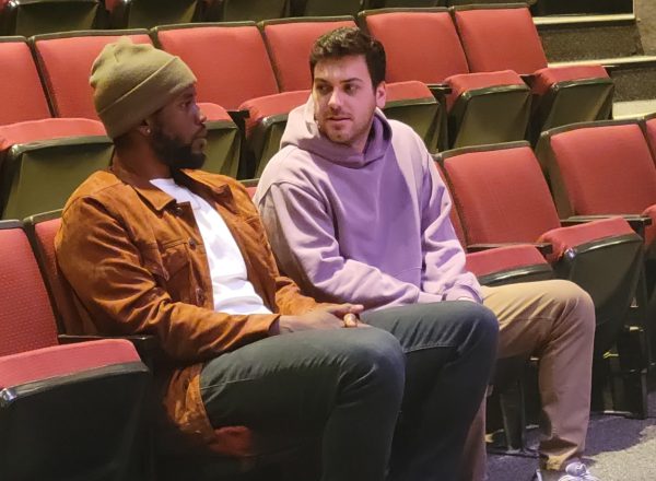 Quincy Isaiah and Adam Edery at the Festival Playhouse before screening Grassland