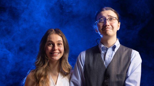 Two students rehearse for Eurydice