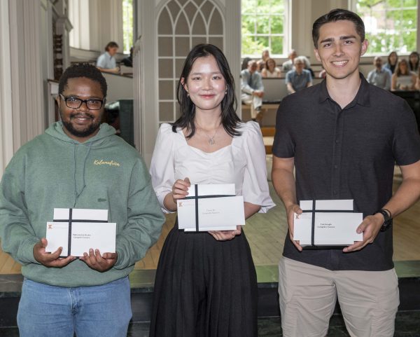 Three students receive awards at Stetson Chapel