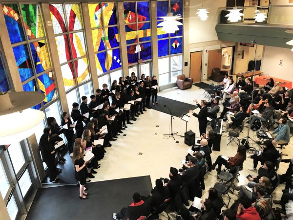 Kalamazoo College Singers performing one of several fall concerts