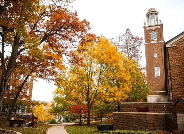 Stetson Chapel in fall