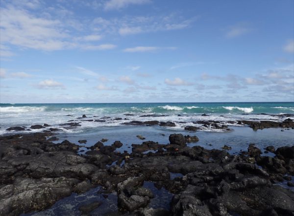 A view from the shore in the Galapagos Islands where Hailey Yoder performed marine research