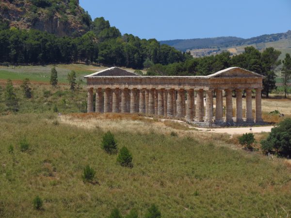 The Doric Temple of Segesta, an ancient archaeological site on Mount Barbaro in northwestern Sicily, Italy. Trojans.