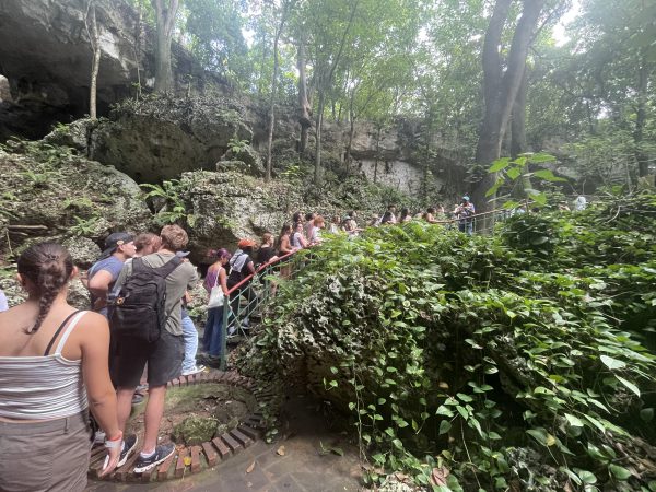 Students at Tres Ojos National Park