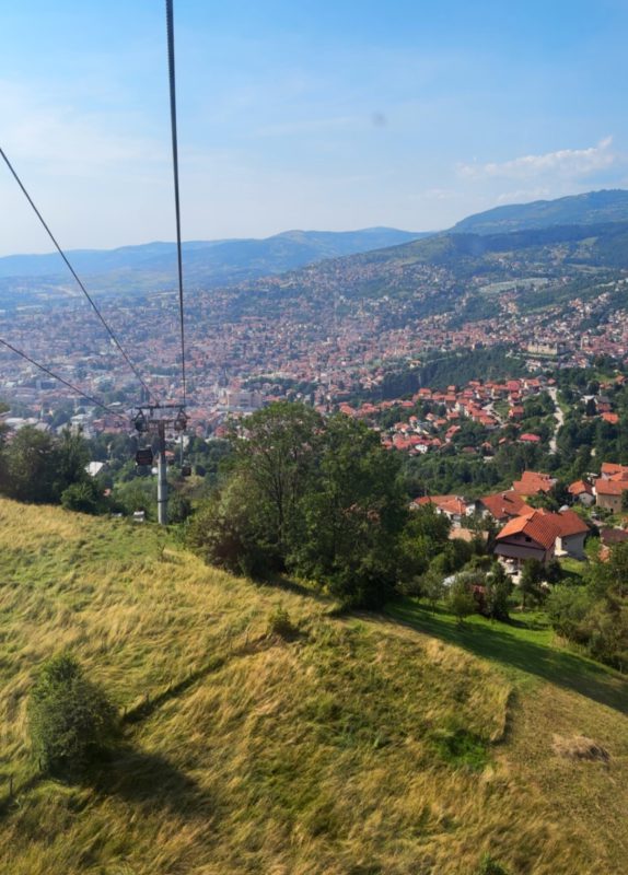 The view of Sarajevo looking down from Trebević Mountain