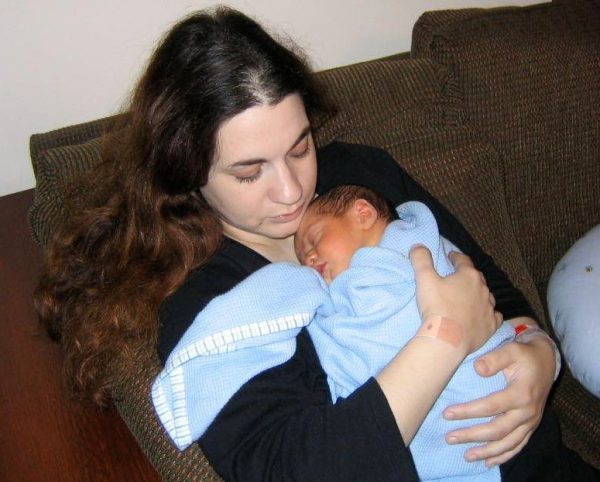 Monica Berlin holds baby Eliza Karlin - 45 poems