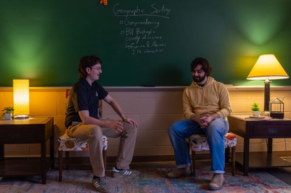 Two students talk about their civil discourse and polarization class