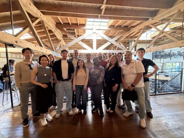 A group of Kalamazoo College students taking a career trek to San Francisco
