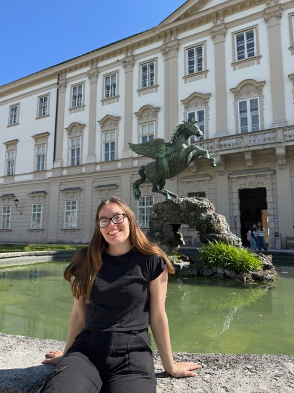 Mary Muenzenmaier at Mirabell Gardens in Salzburg, Austria