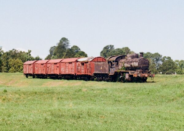 The Spomen Vlak (Memorial Train) at the Jasenovac memorial