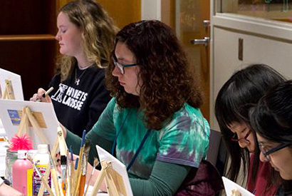 K students painting