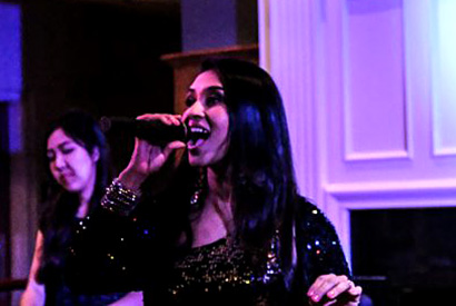 K student singing Karaoke