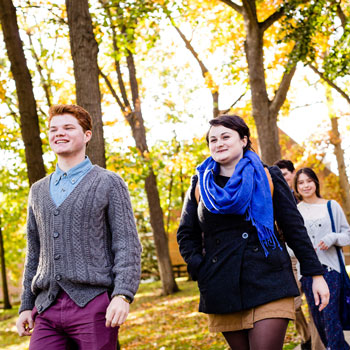 students on campus