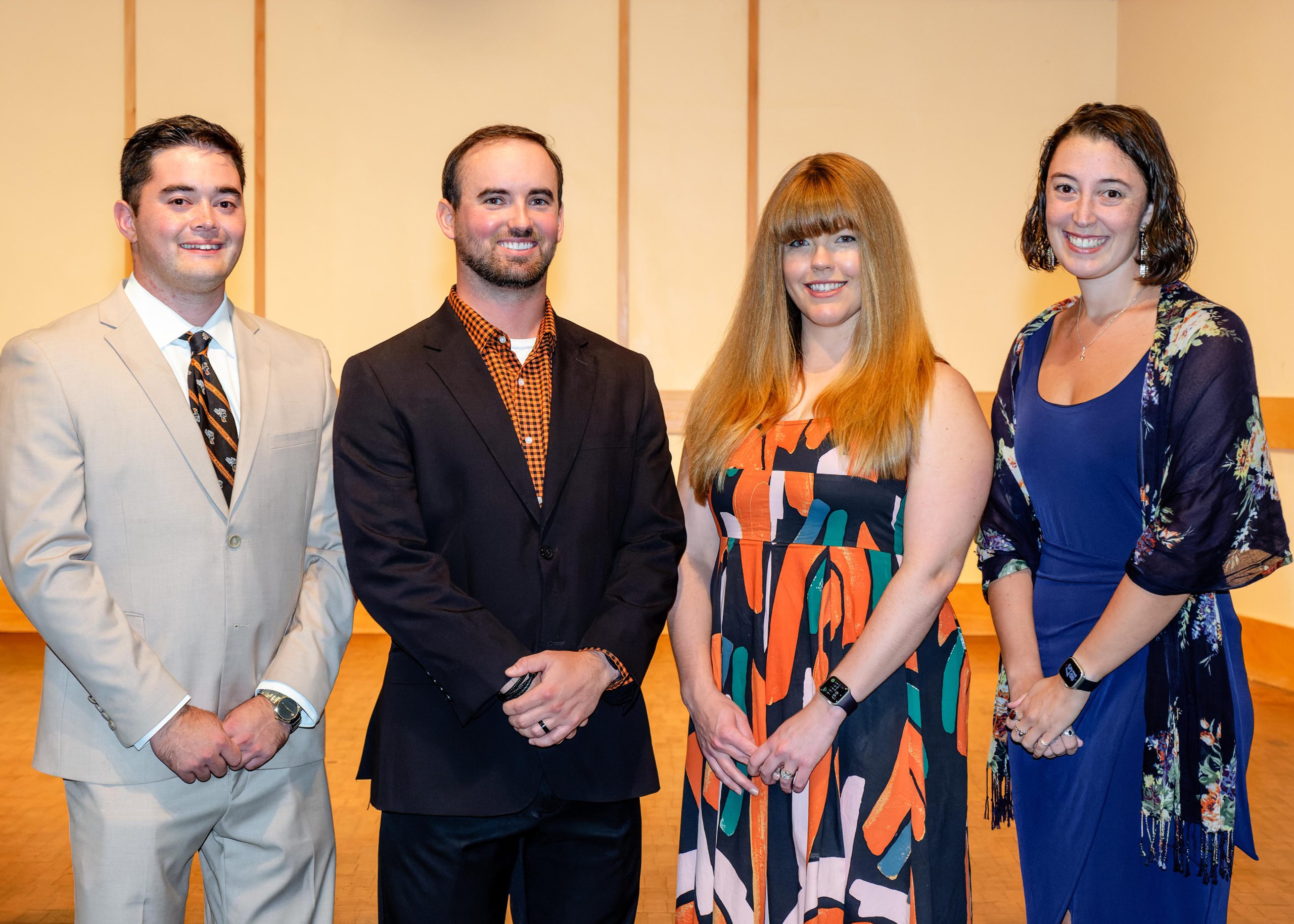 L to R: Brandon Metzler '17, Ryan Orr '18, Kelsey Hassevoort '12 and Colleen Orwin '17