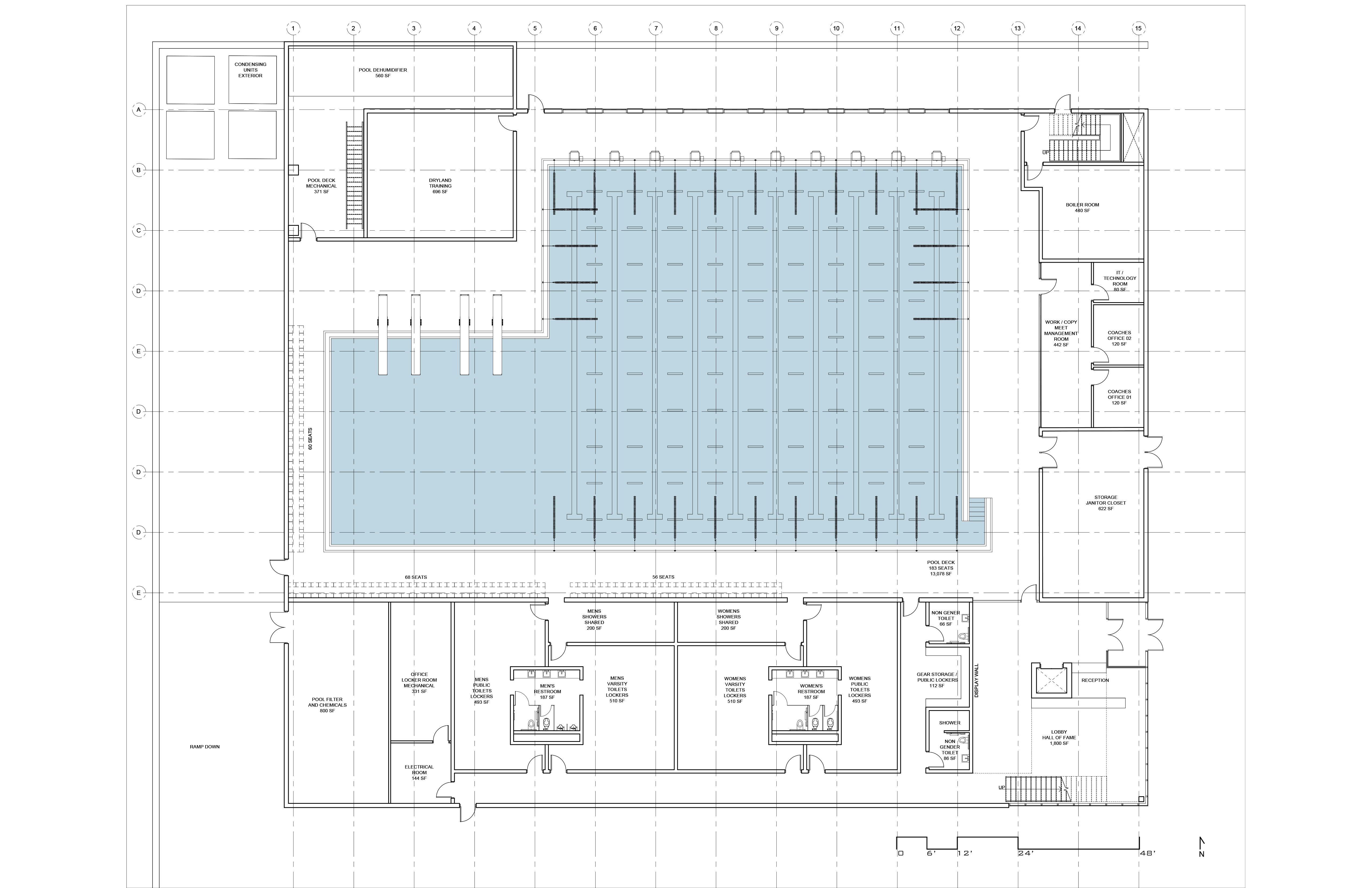 Conceptual floor plan of the first floor.
