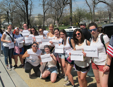 Kalamazoo College students joined the National March for Immigration Reform
