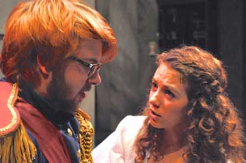 Alexander Ross and Emma Franzel rehearse for "A Dream Play"