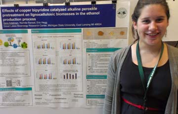 Sara Adelman Presents a Poster of her chemistry research