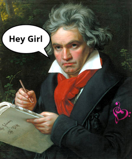 Beethoven saying Hey, Girl