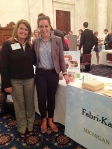 Skylar Young and Fabri-Kal Marketing Manager Emily Ewing