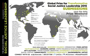 Global Prize for Transformative Social Justice Leadership 2015 advertisement