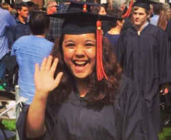 Kalamazoo College alumna Natalie Cherne at graduation
