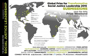 Advertisement for global prize weekend