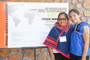 Alicia Garcia and Guadalupe Garcia Alvarez outside the Arcus Center