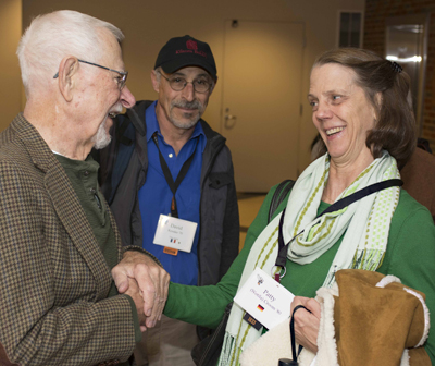 Alumni home for Homecoming 2015 reconnect with Professor Emeritus of Mathematics Jeff Smith. 