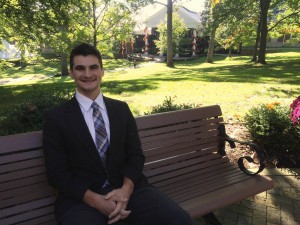 A.J. Convertino in the quad at K College