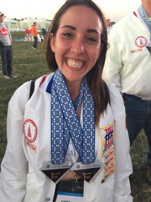 Kalamazoo College student wears rocketry gold medals