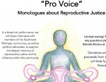 Poster for Monologues about Reproductive Justice