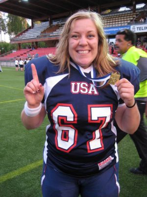 Women's Football Champion Liz Okey