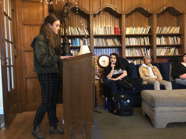 Audrey Honig Recites During National Poetry Month