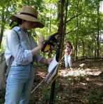 Fiorina Talaba and Fiona Summers mapping invasive species
