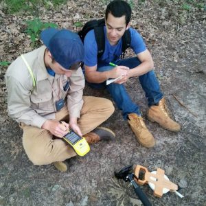 Kelson Perez and an arboretum official map invasive species